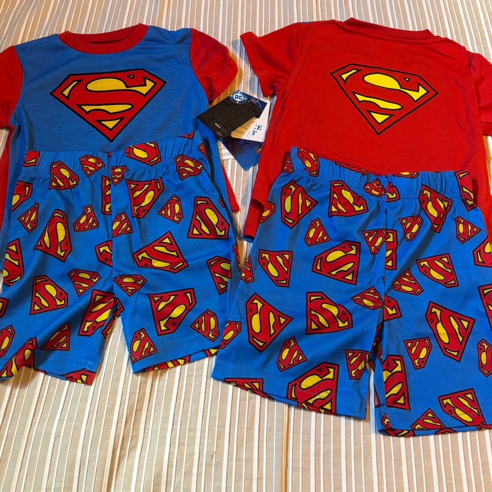 DC Comics Superman Kids Pajama Sets - Red and Blue